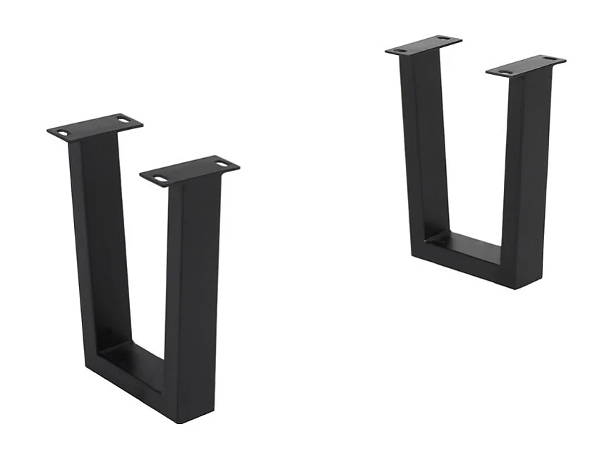 Banc L. 170 cm bois d'acacia et pieds trapèze métal noir - OTTAWA