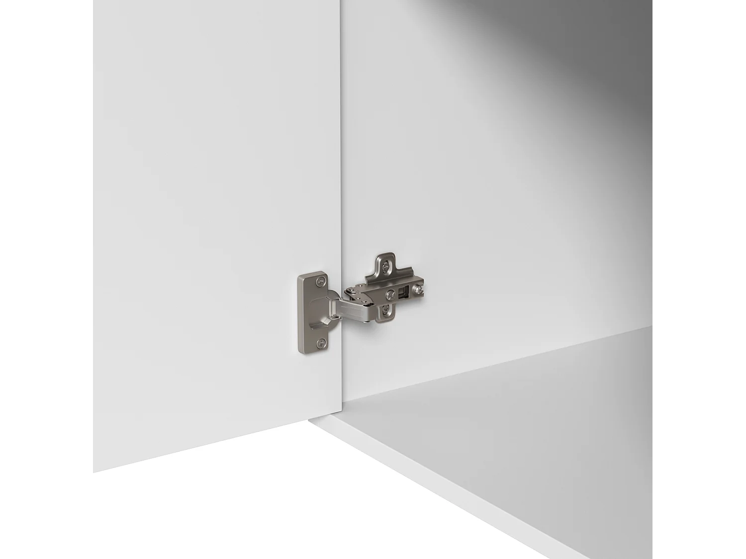 Porte-manteau blanc avec miroir - Vestiaire à 2 tiroirs et 1 porte - rangement ouvert et crochets