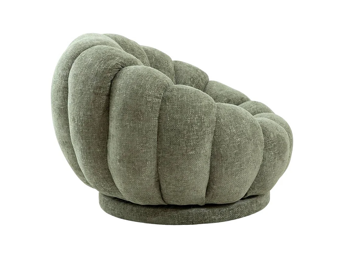 Fauteuil nuage en tissu vert gris Héléna