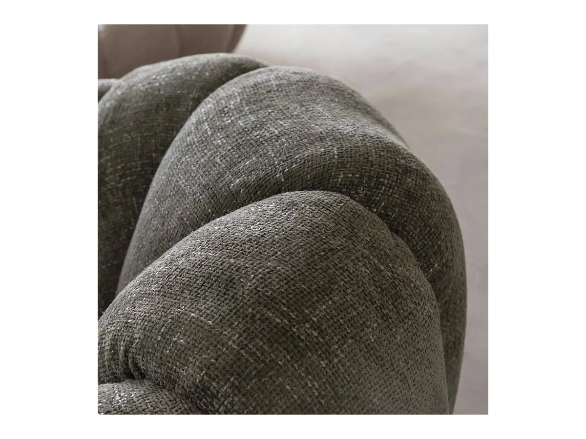 Fauteuil nuage en tissu vert gris Héléna