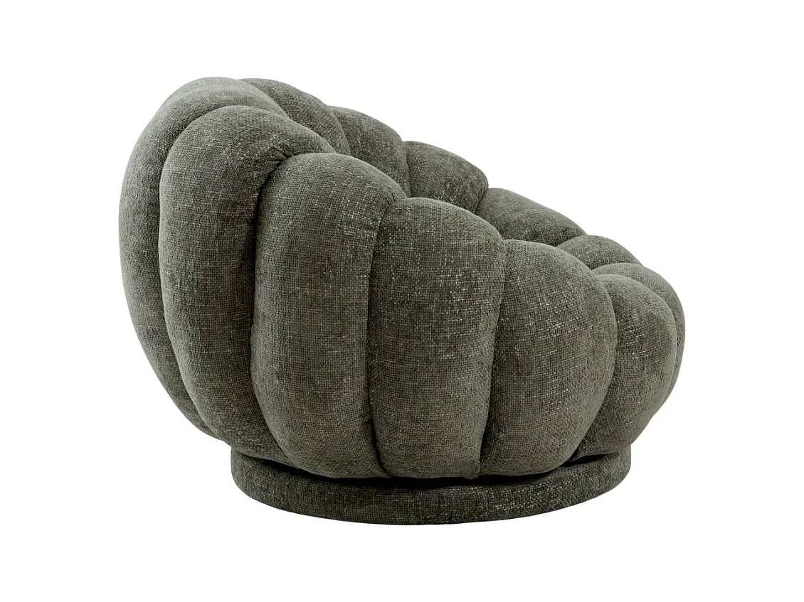Fauteuil nuage en tissu vert gris Héléna
