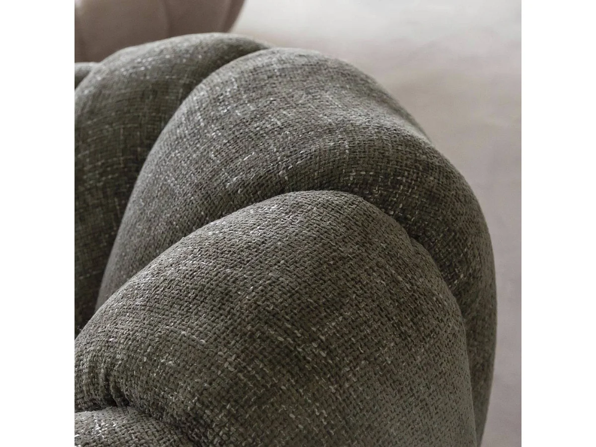 Fauteuil nuage en tissu vert gris Héléna