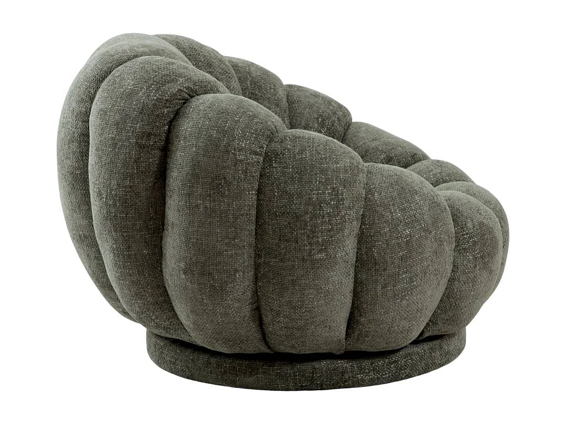 Fauteuil nuage en tissu vert gris Héléna
