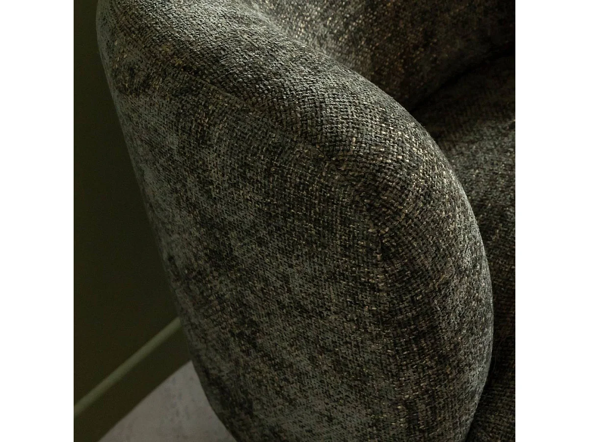 Fauteuil arrondi en tissu Norton