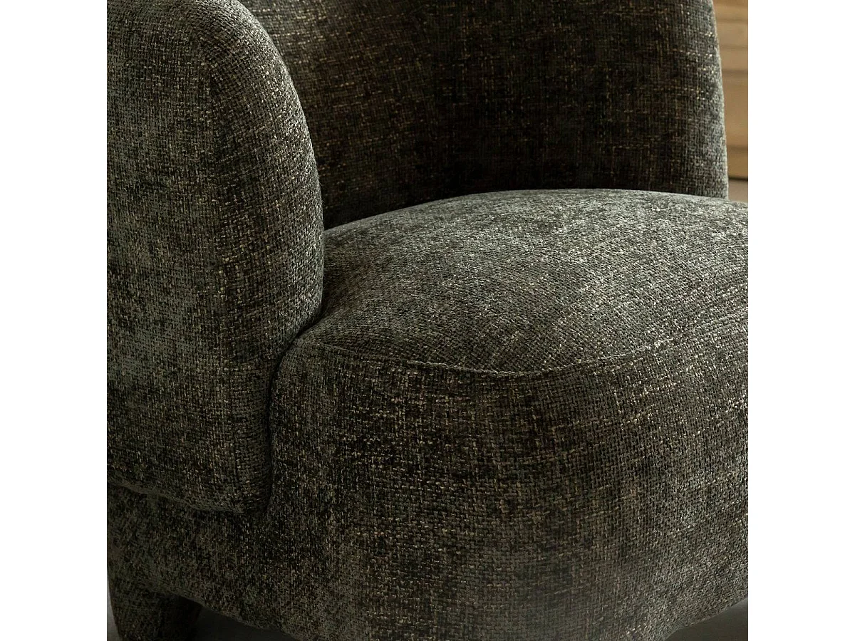 Fauteuil arrondi en tissu Norton
