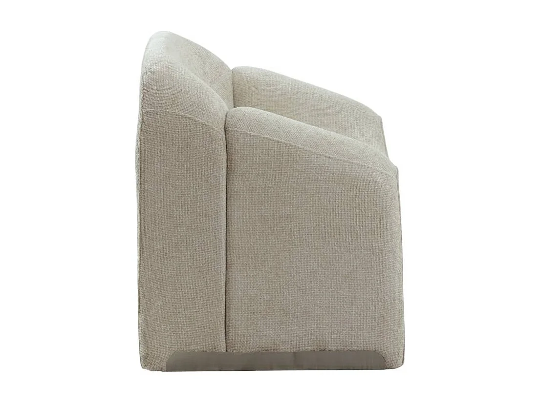 Fauteuil en tissu écru Théa