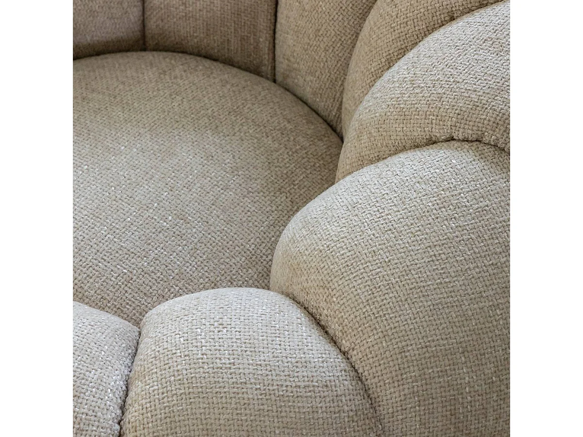 Fauteuil nuage en tissu écru Héléna