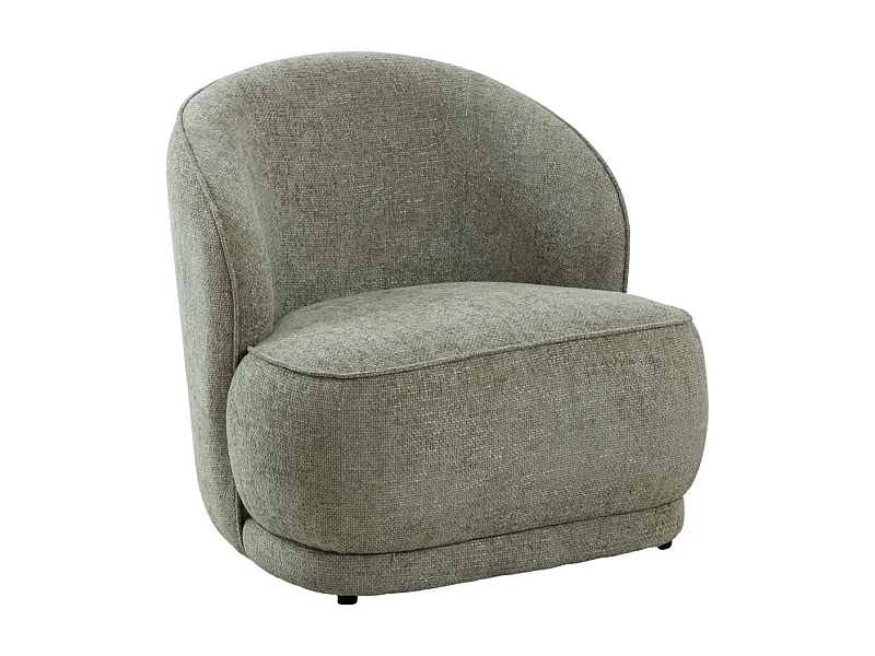 Fauteuil en tissu taupe Travis