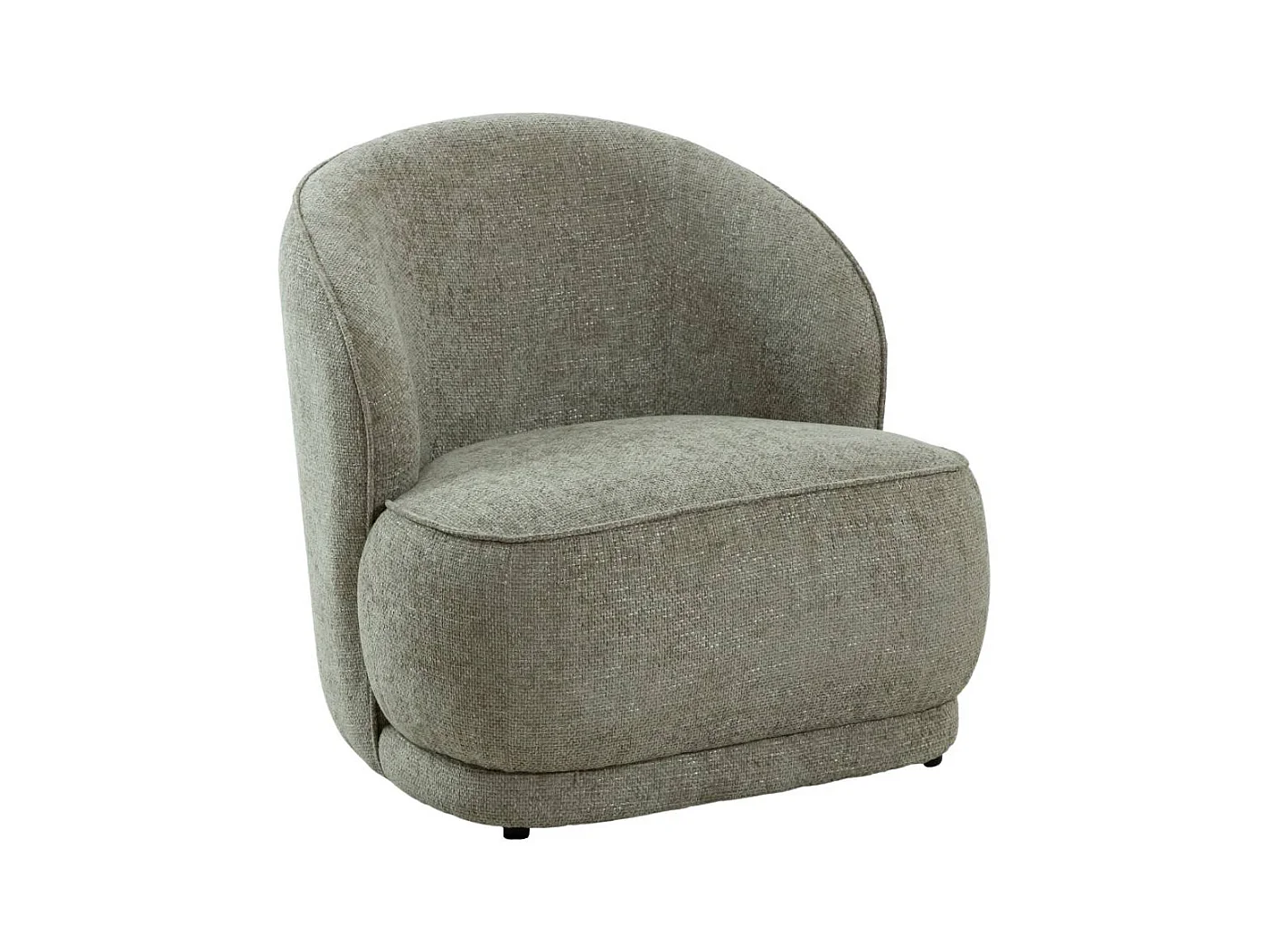 Fauteuil en tissu taupe Travis