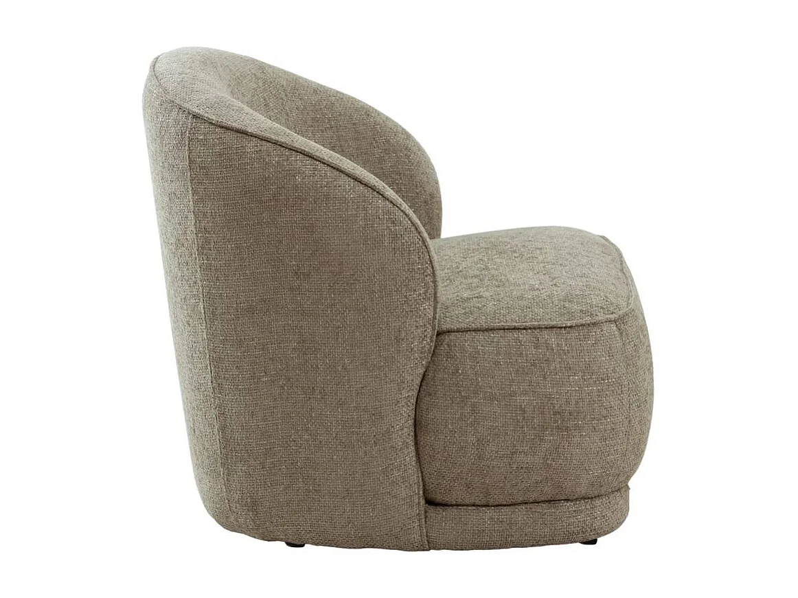 Fauteuil en tissu taupe Travis