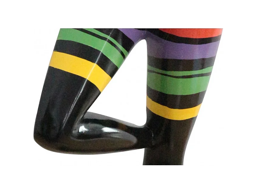 Statue Femme Rayures Multicolores en Résine - LADY LINE