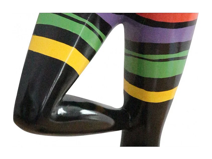 Statue Femme Rayures Multicolores en Résine - LADY LINE