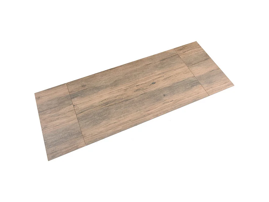 Table 180 à 260 cm céramique effet bois pieds en V - TEXAS 10