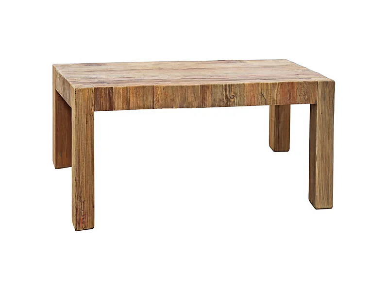 Table de repas 160 cm en bois massif de pin recyclé – CHALET