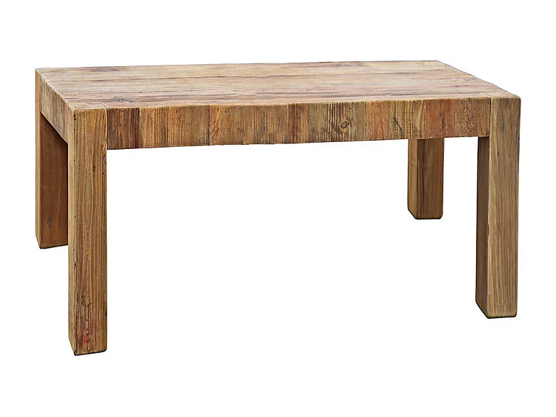 Table de repas 160 cm en bois massif de pin recyclé – CHALET