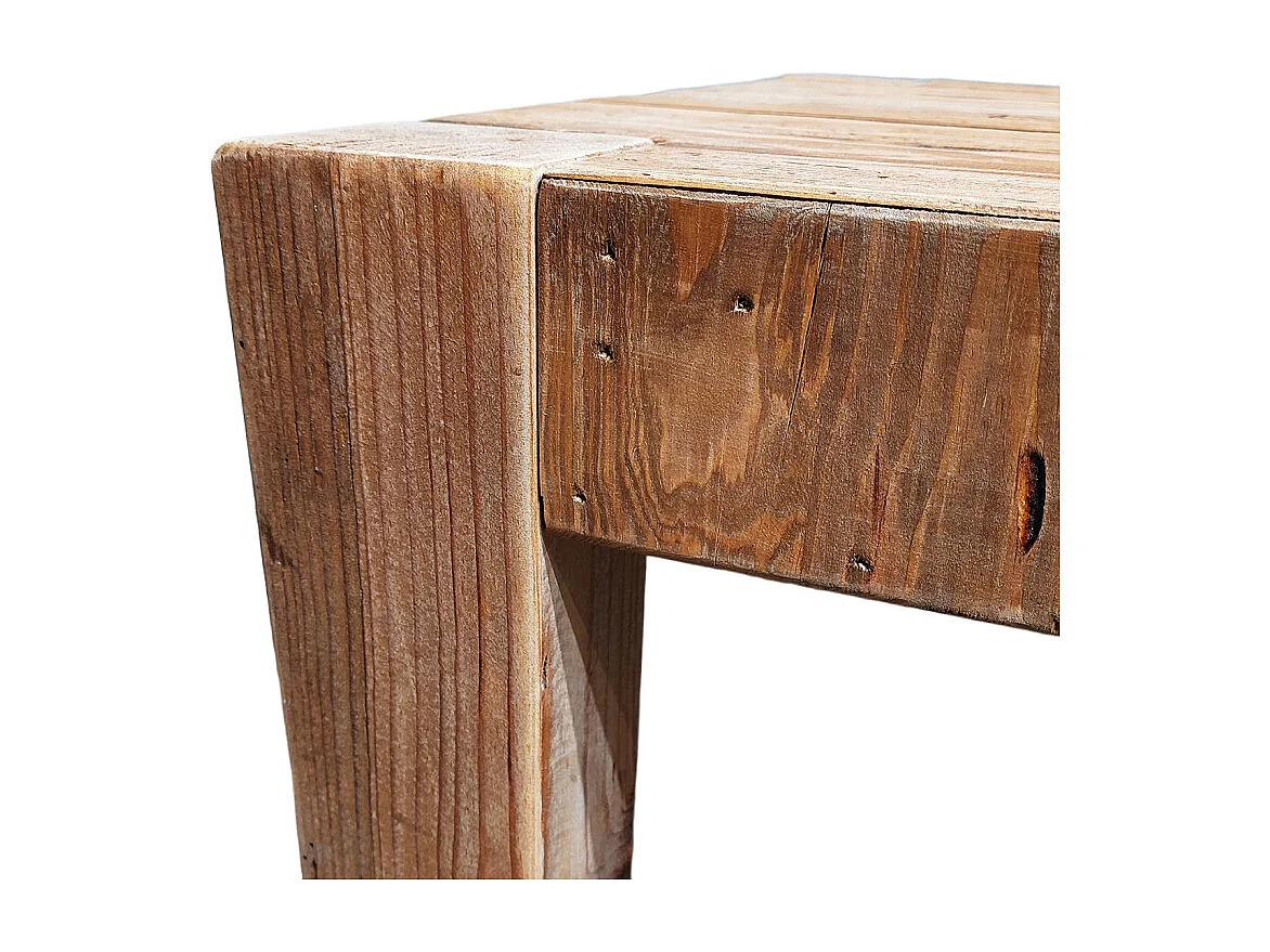 Table de repas 160 cm en bois massif de pin recyclé – CHALET