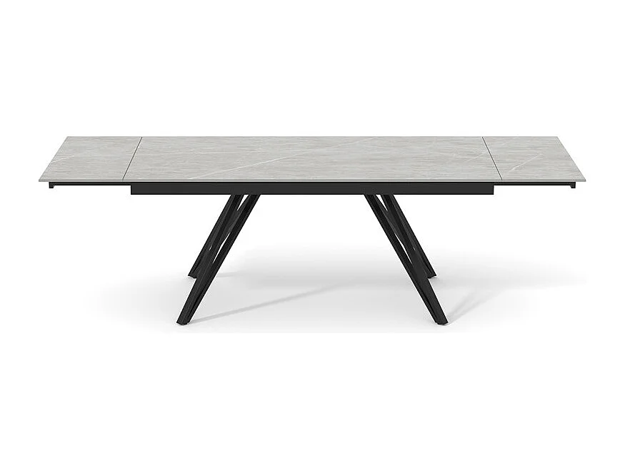 Table extensible 180 à 260 cm céramique gris marbré pieds en V - ARIZONA 10