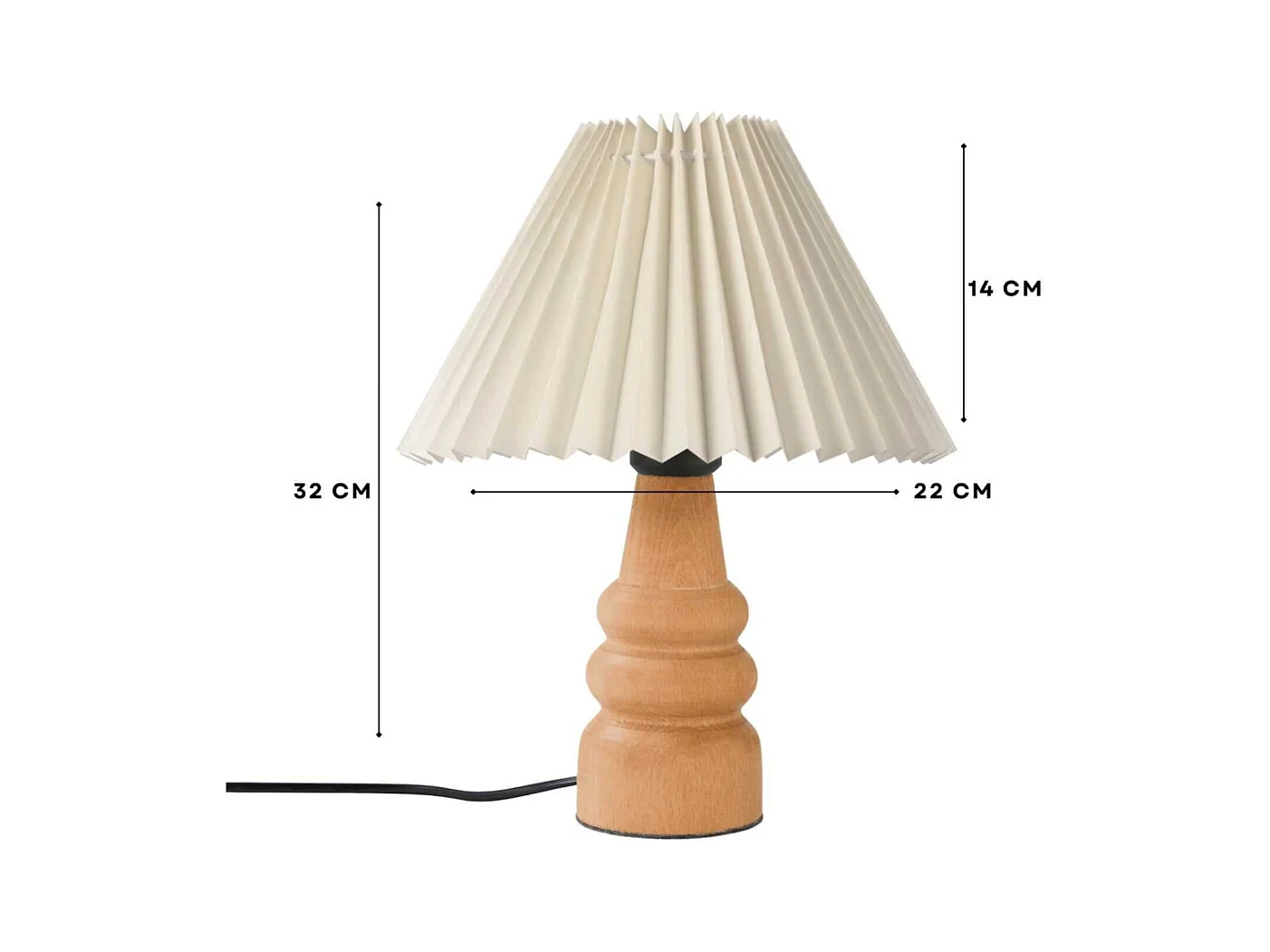 Lampe à poser en bois et PVC Serenity Modèle 2
