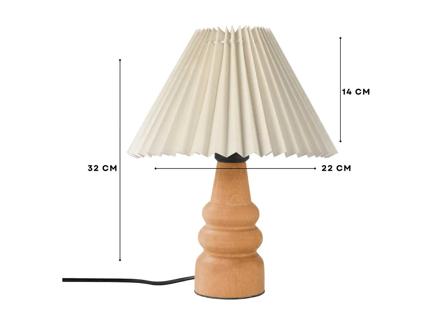 Lampe à poser en bois et PVC Serenity Modèle 2