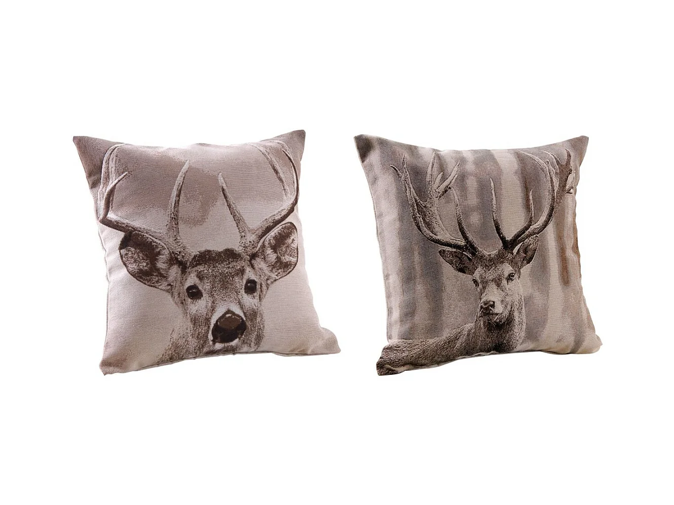 Coussin cerf en coton et polyester 60 x 60 cm (Lot de 2)
