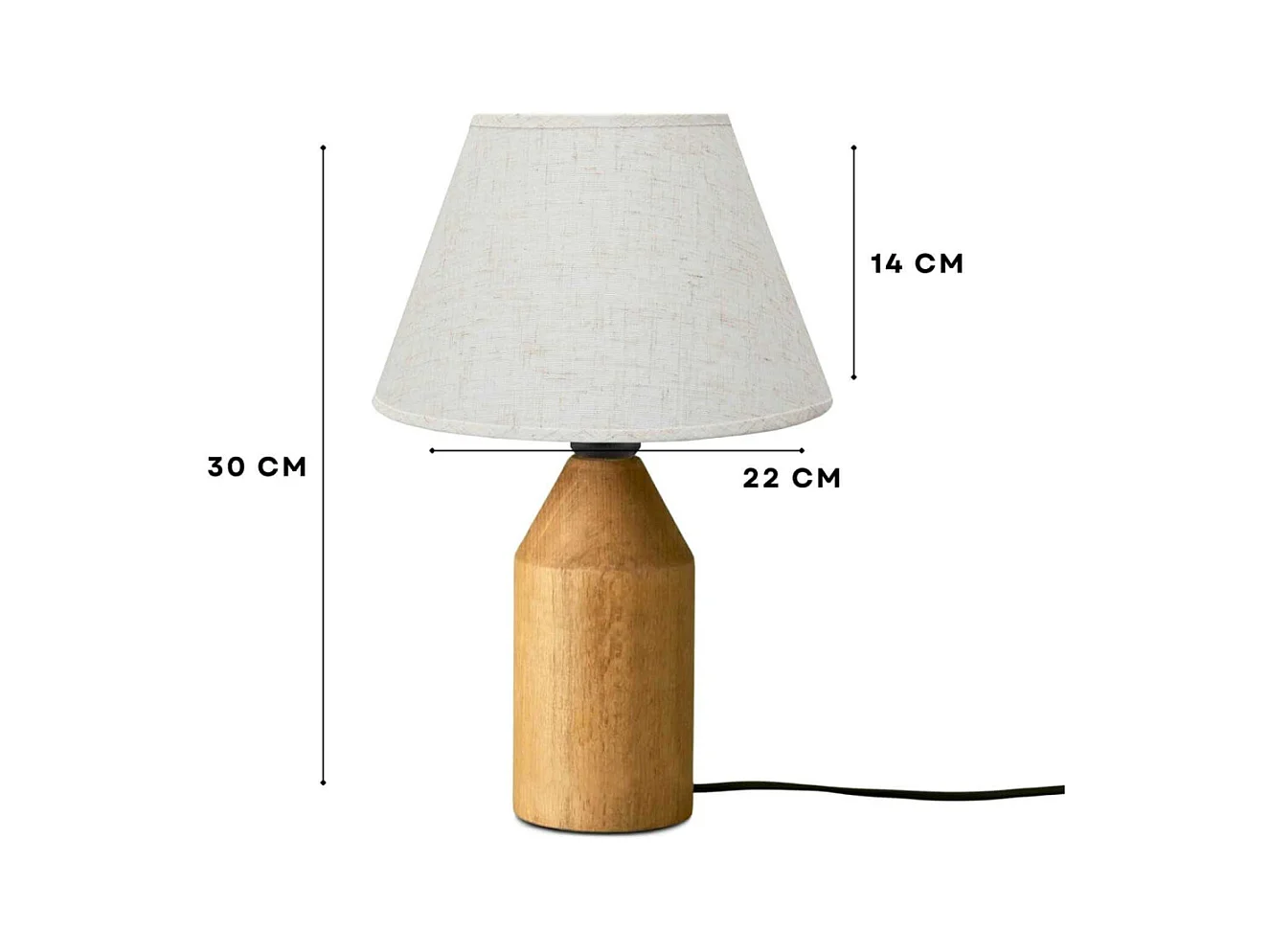 Lampe à poser en bois et PVC Serenity Modèle 1