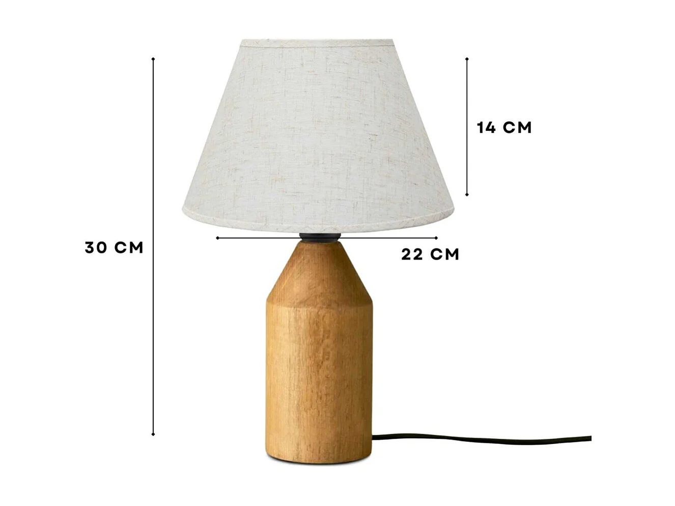 Lampe à poser en bois et PVC Serenity Modèle 1