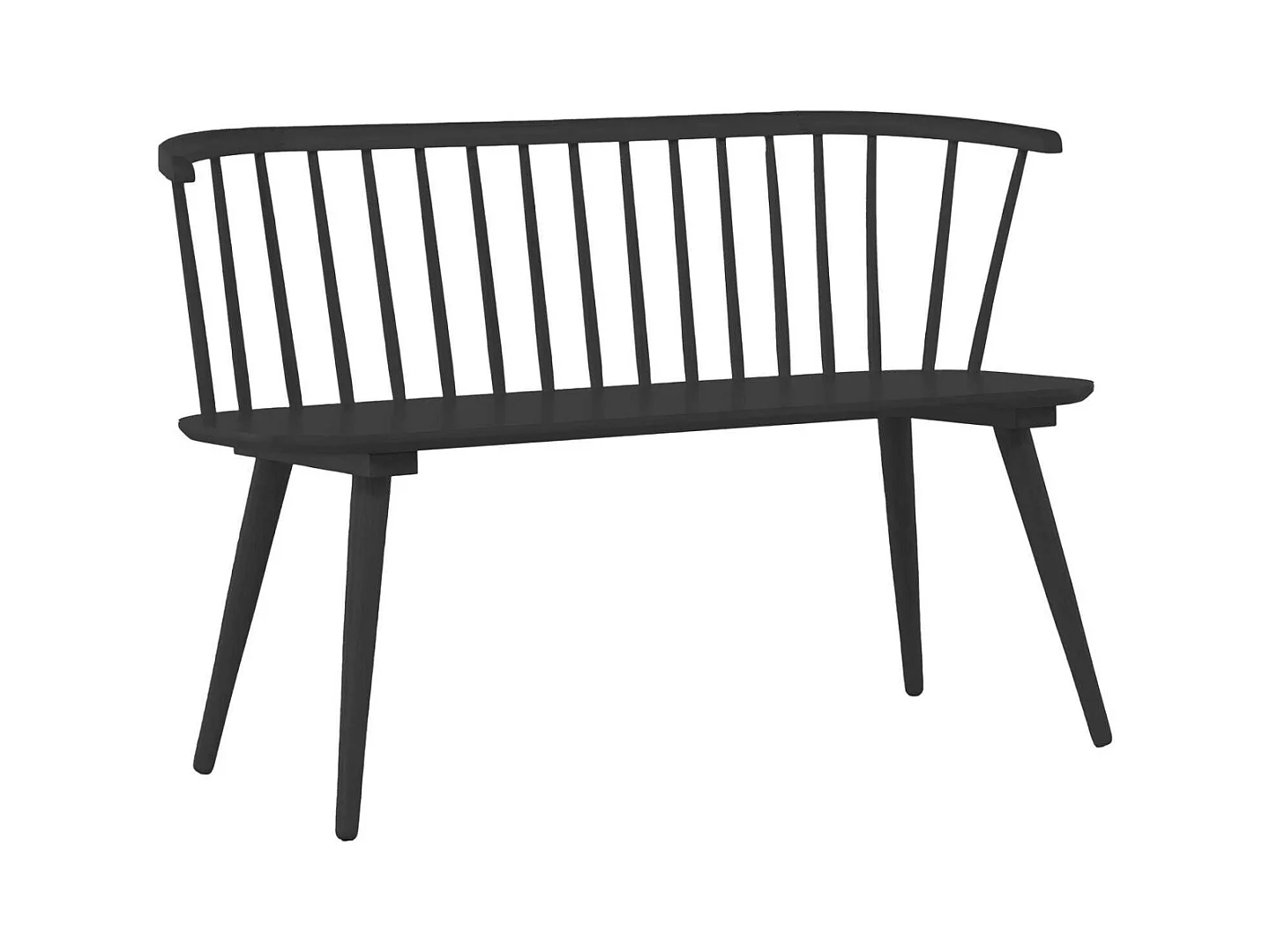 Banc Design en Bois "Bobby" 120cm Noir