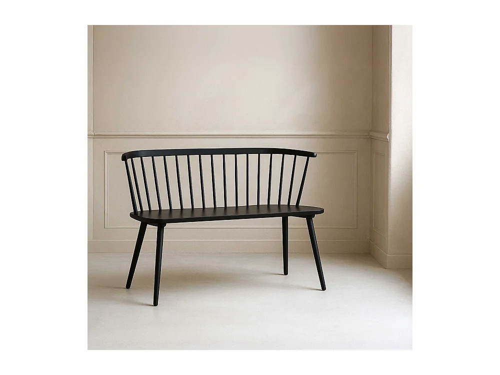 Banc Design en Bois "Bobby" 120cm Noir