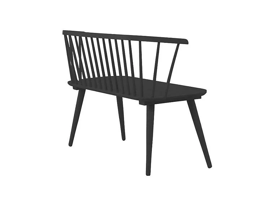 Banc Design en Bois "Bobby" 120cm Noir