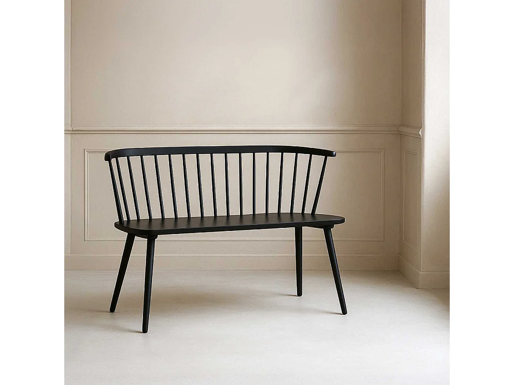 Banc Design en Bois "Bobby" 120cm Noir