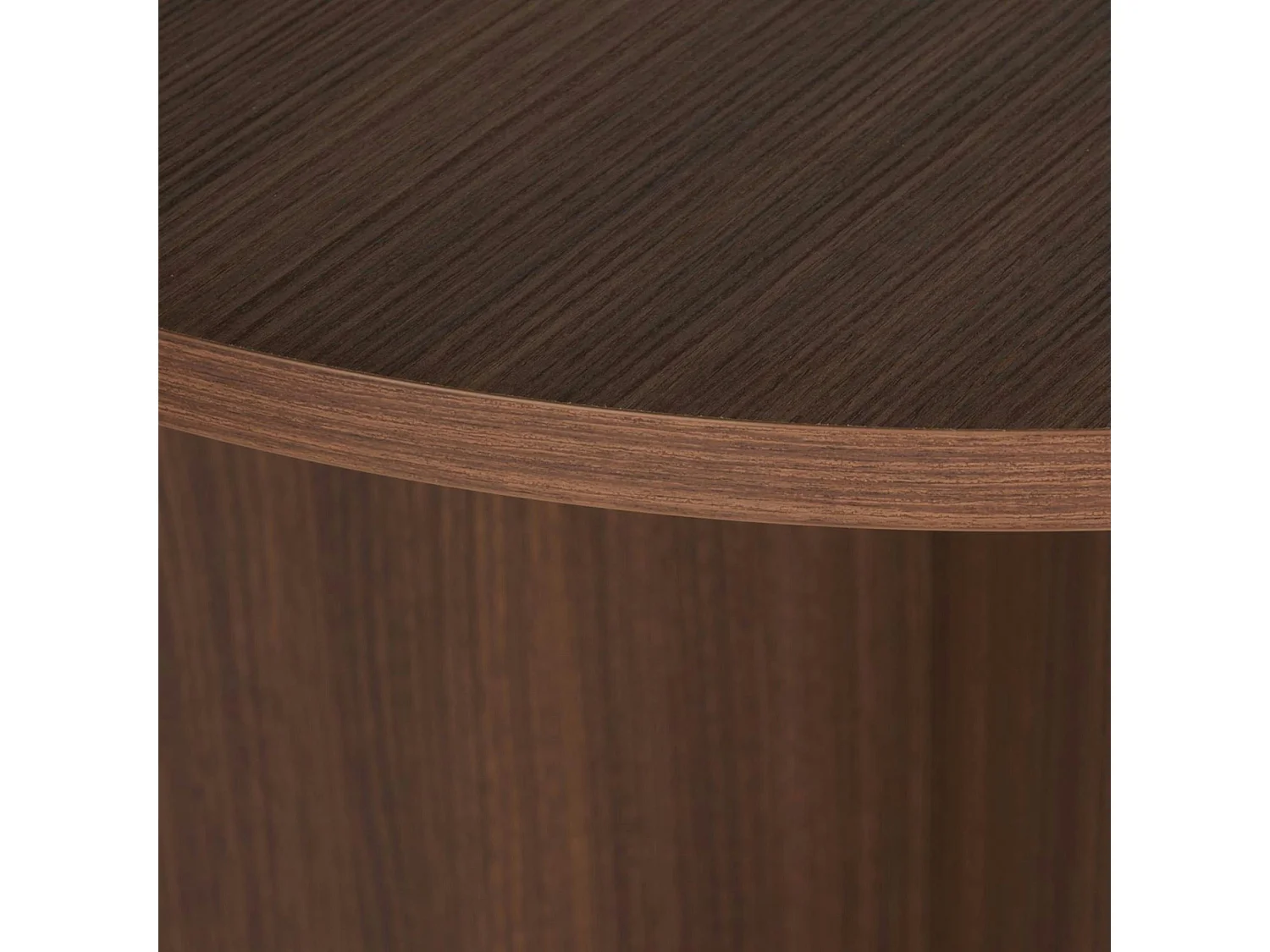 Table à manger ovale effet bois noyer pieds en V 200 cm MARFA