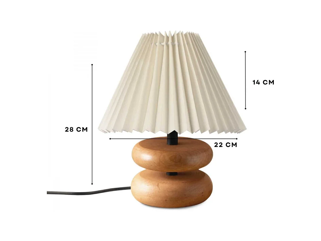 Lampe à poser en bois et PVC Serenity Modèle 4