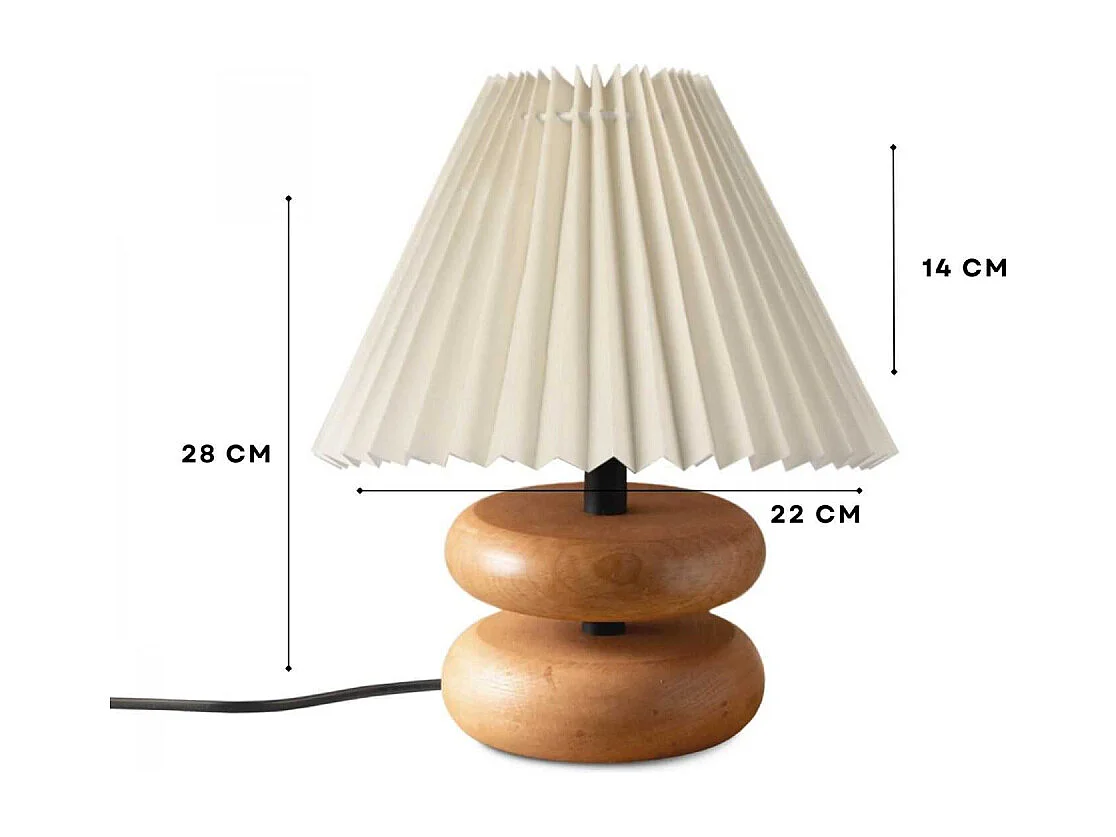 Lampe à poser en bois et PVC Serenity Modèle 4