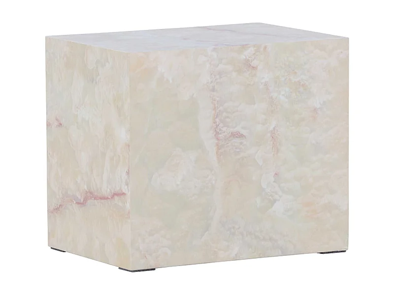 Table de Chevet Effet Pierre "York" 35cm Beige