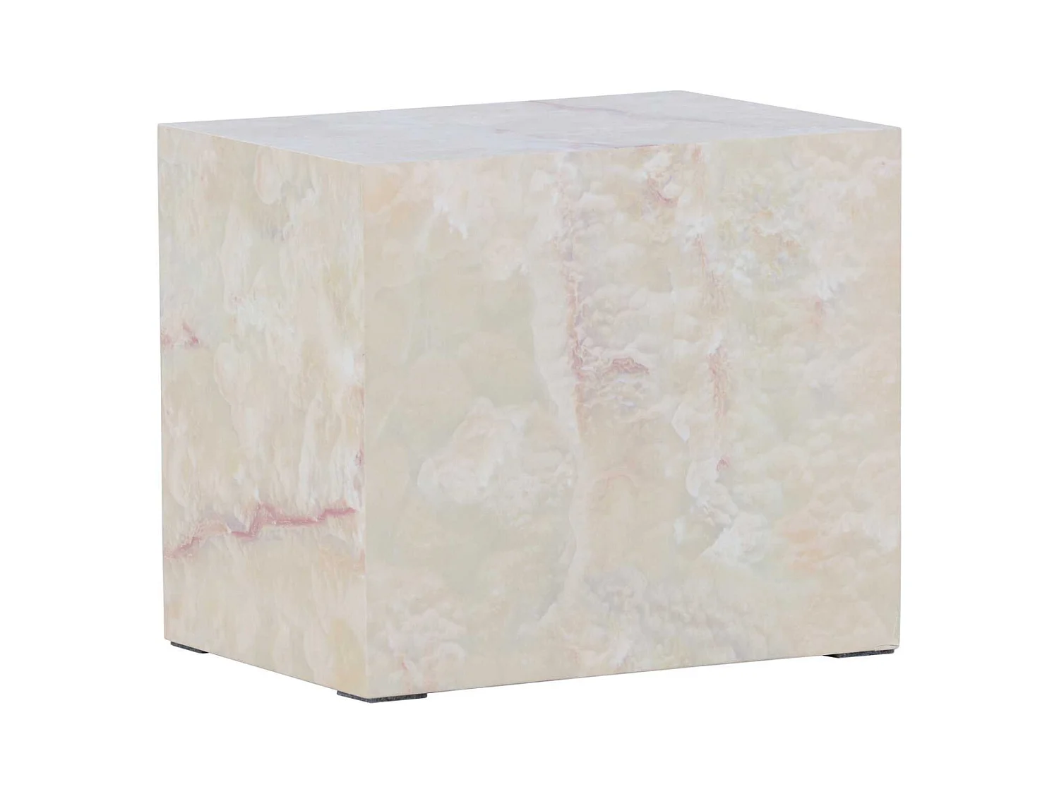 Table de Chevet Effet Pierre "York" 35cm Beige