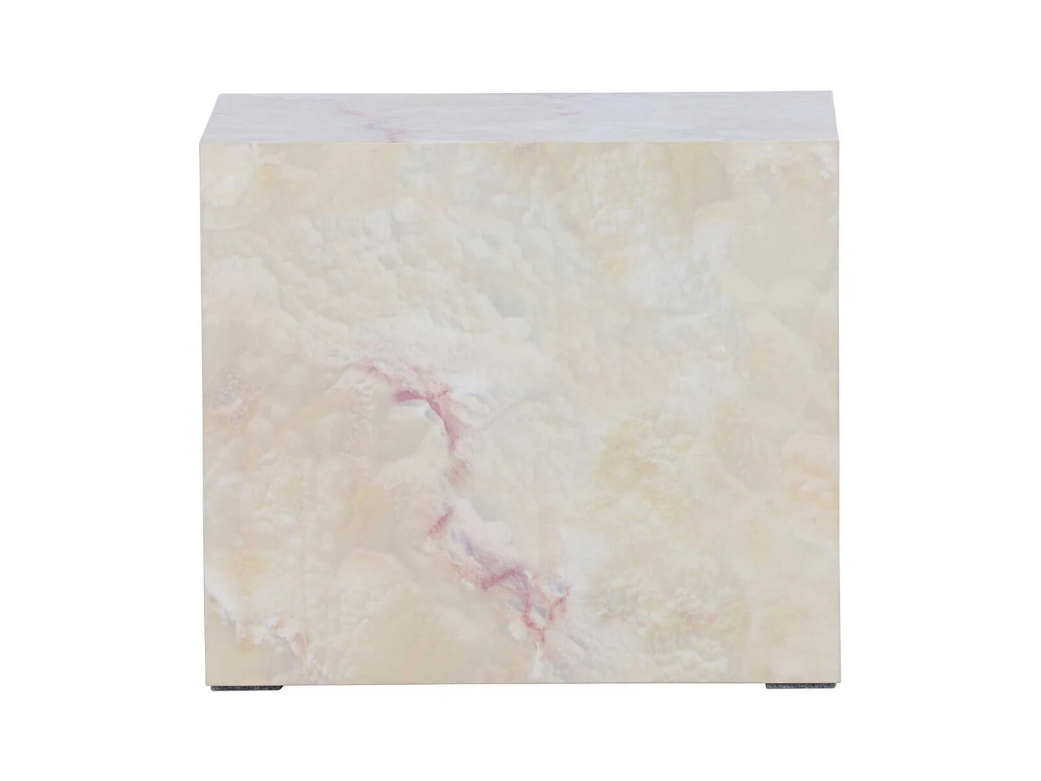 Table de Chevet Effet Pierre "York" 35cm Beige