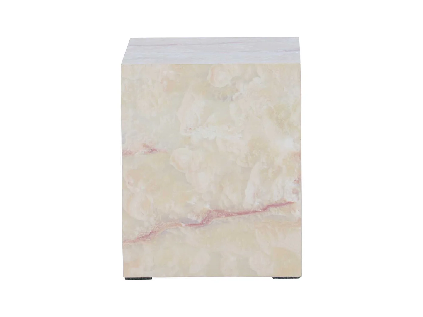 Table de Chevet Effet Pierre "York" 35cm Beige