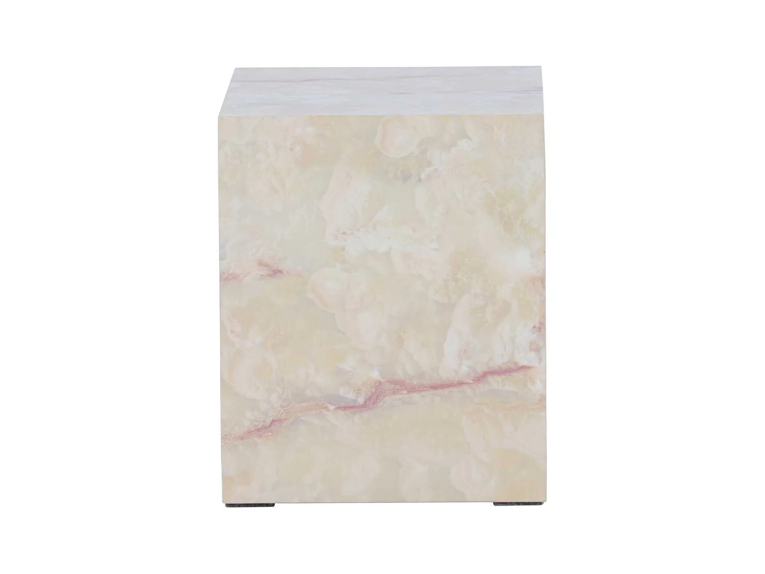 Table de Chevet Effet Pierre "York" 35cm Beige