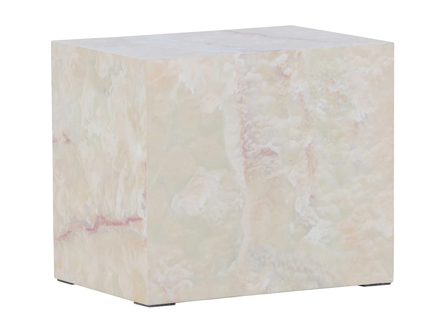 Table de Chevet Effet Pierre "York" 35cm Beige
