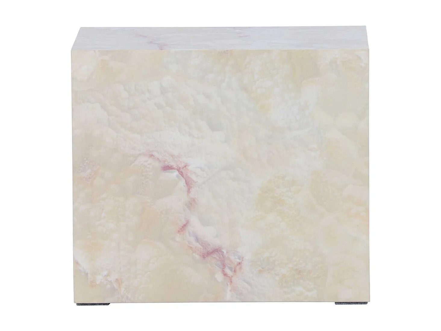 Table de Chevet Effet Pierre "York" 35cm Beige