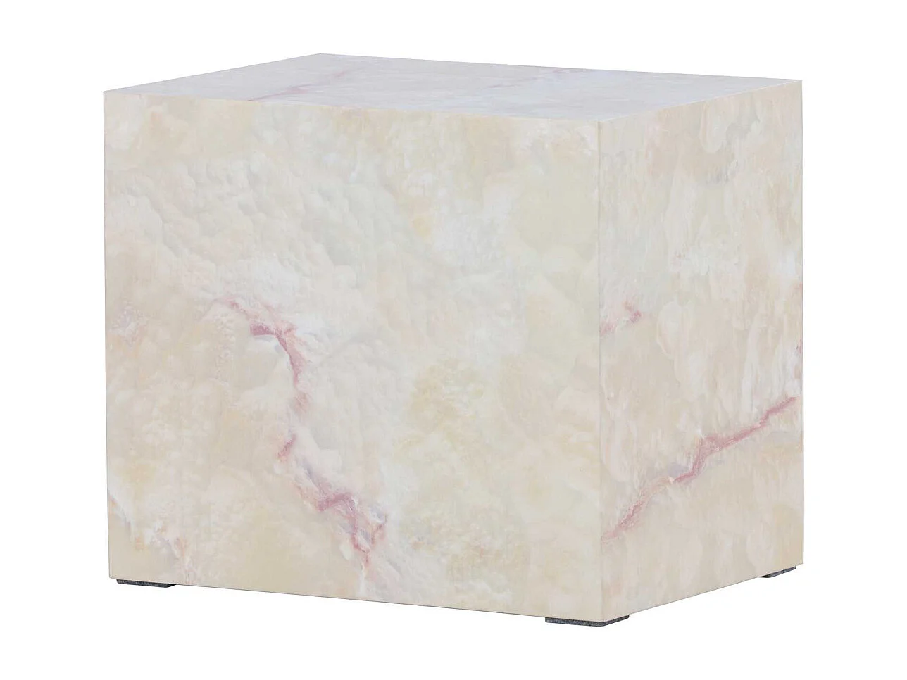 Table de Chevet Effet Pierre "York" 35cm Beige