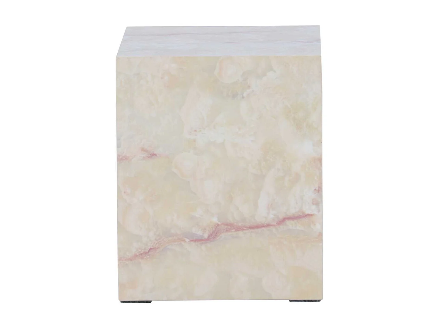 Table de Chevet Effet Pierre "York" 35cm Beige