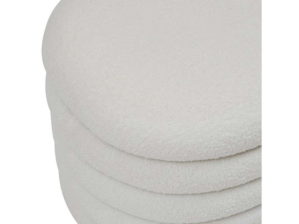 Banc Coffre Bouclette "Giulia" 110cm Blanc