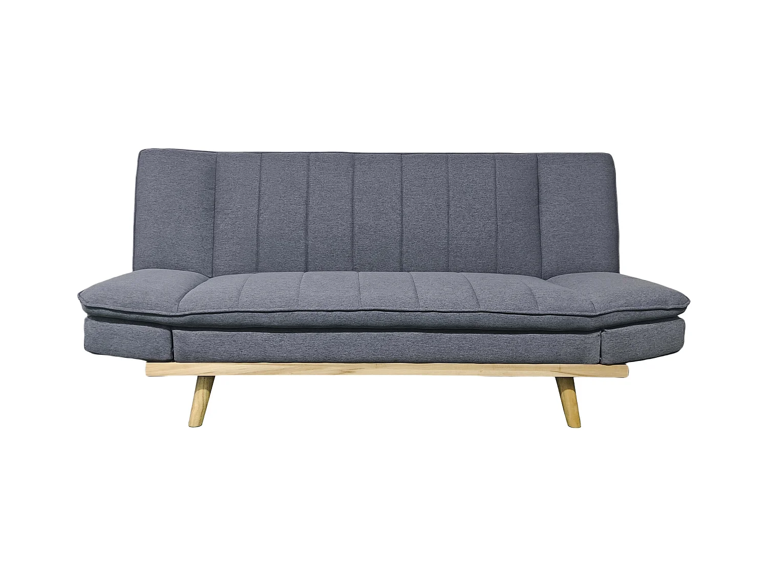 Canapé-lit XL , canapé convertible rembourré en Tissu gris - Longueur 189 x Largeur 89 x Hauteur 91 cm