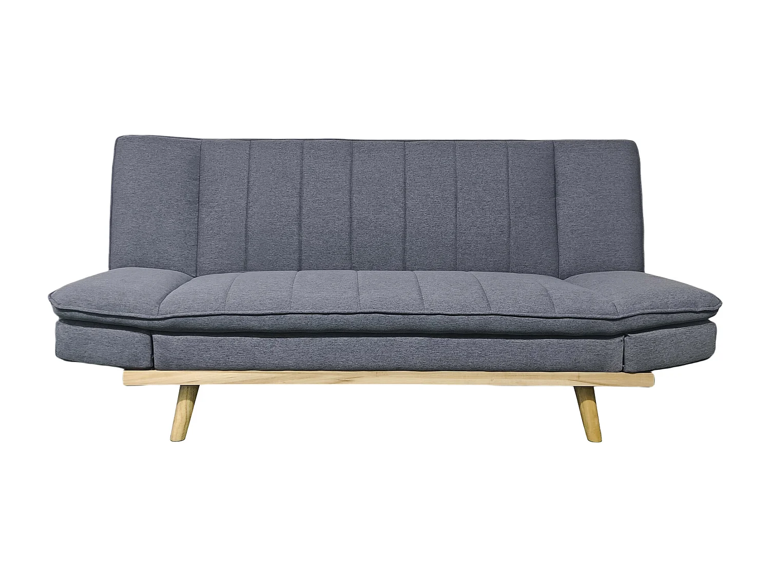 Canapé-lit XL , canapé convertible rembourré en Tissu gris - Longueur 189 x Largeur 89 x Hauteur 91 cm