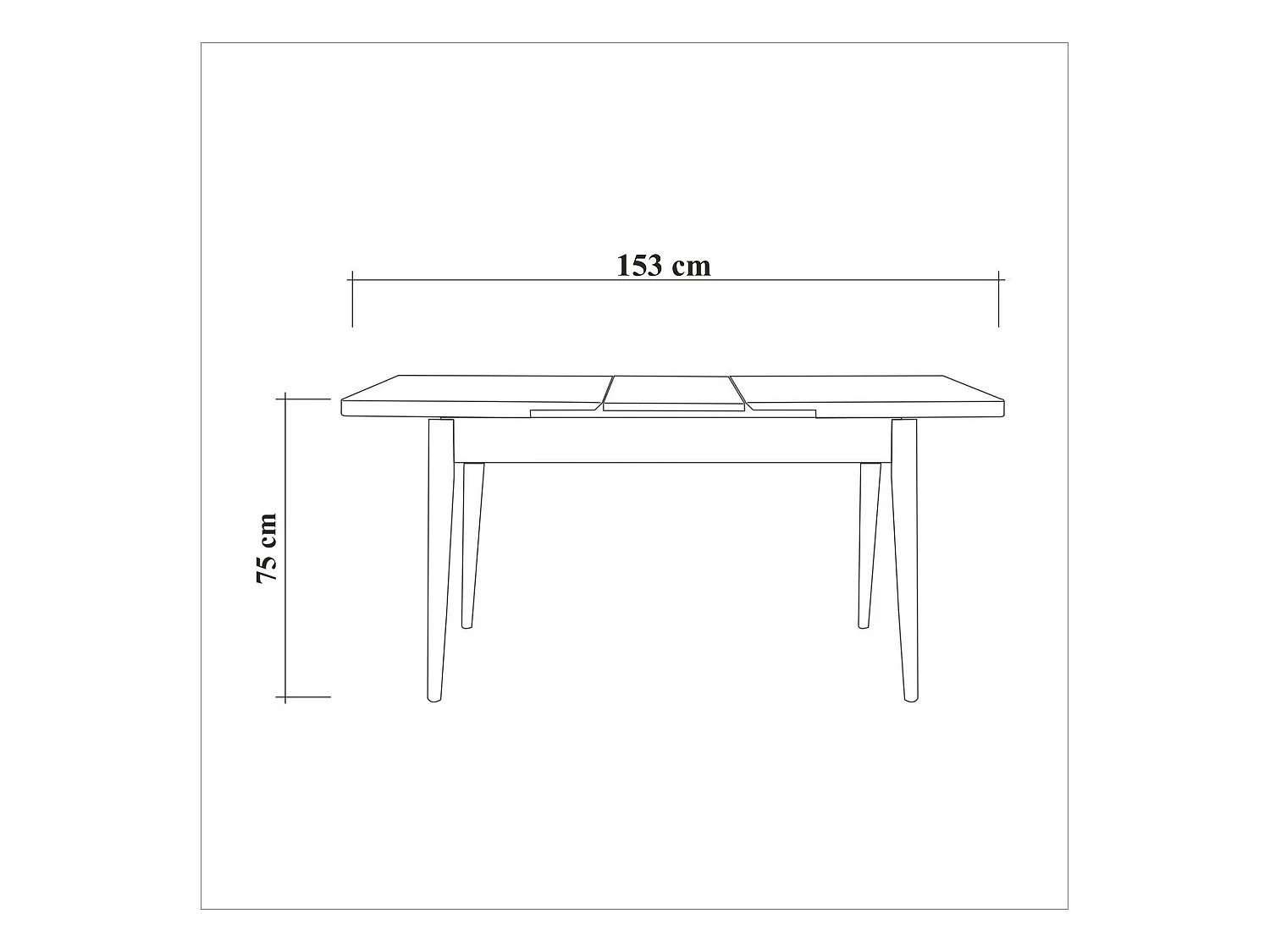 Table extensible blanche plateau effet bois 120-153 cm ARDEN