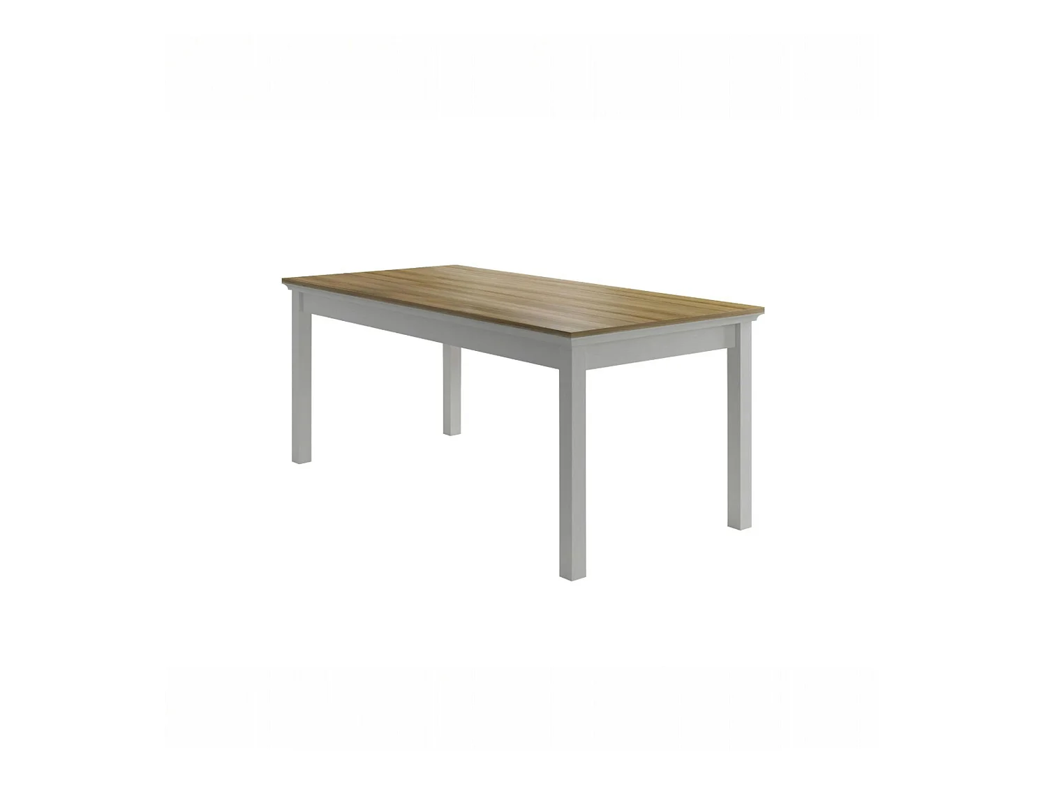 Table à manger rectangulaire moderne pieds gris 180 cm AROLA