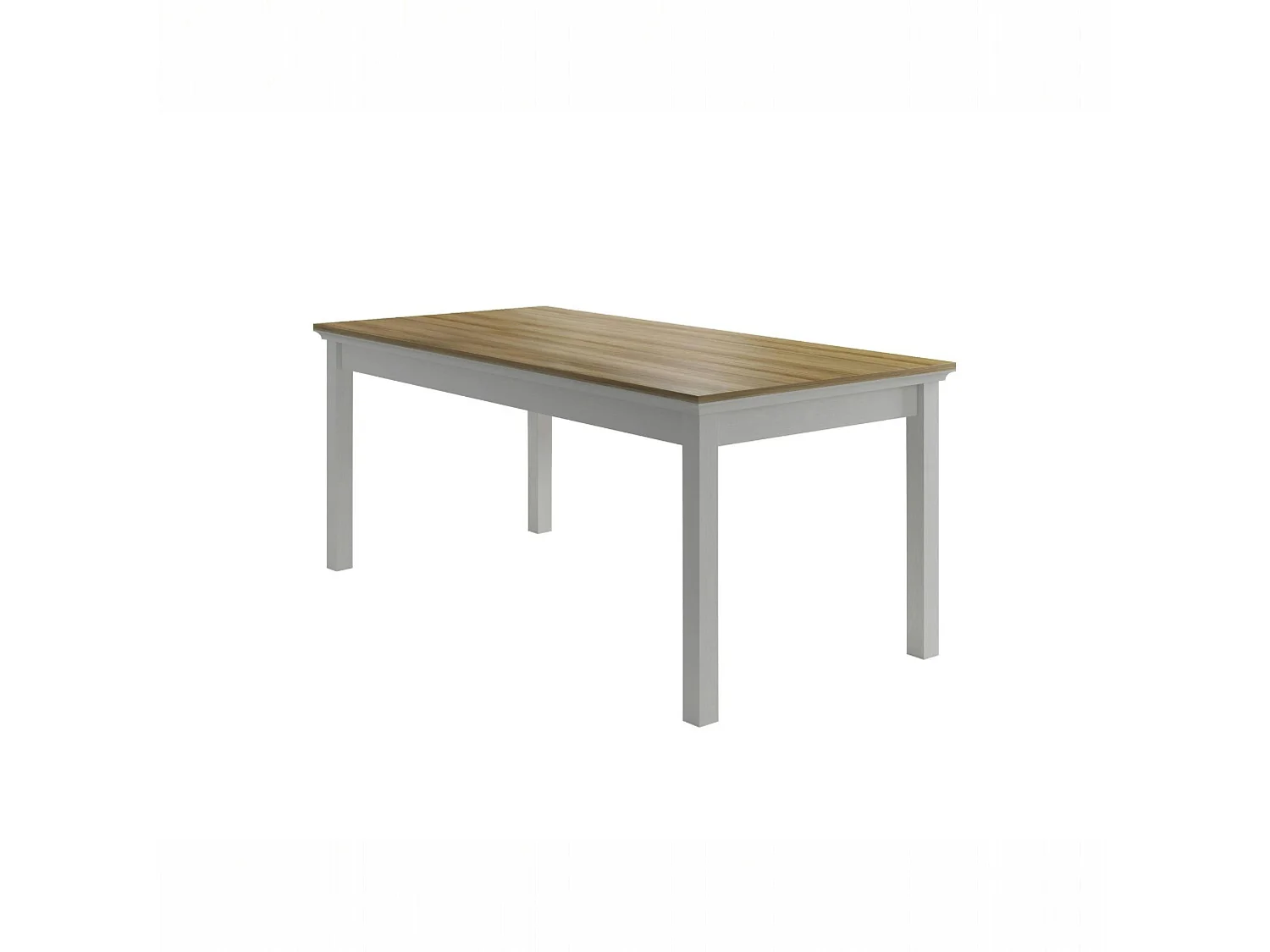 Table à manger rectangulaire moderne pieds gris 180 cm AROLA