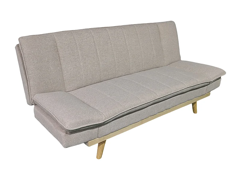Canapé-lit XL canapé convertible rembourré en Tissu beige - Longueur 189 x Largeur 89 x Hauteur 91 cm