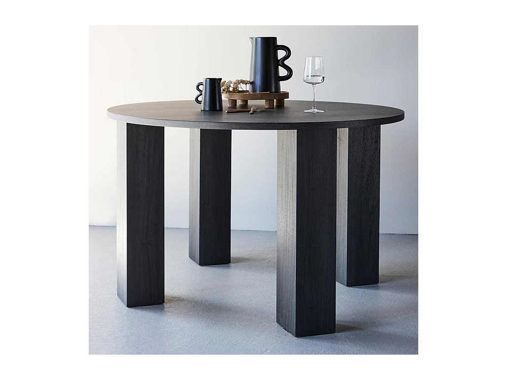 Table à Manger Design "Juno" 120cm Noir